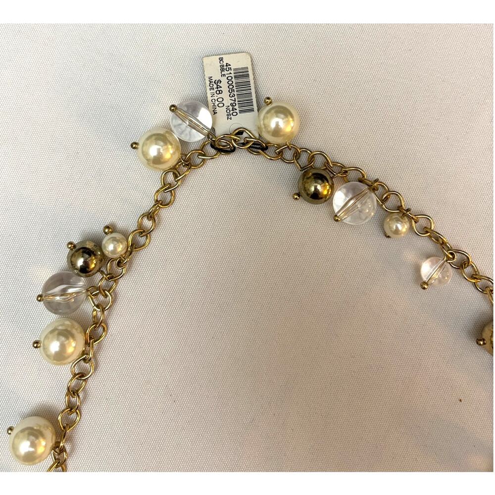 CHICO's Faux Pearl Bobble Gold Tone 18" Necklace | NWT - Picture 4 of 7